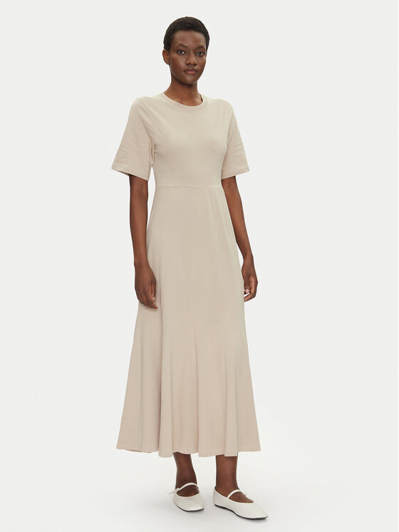 Bomboogie Bomboogie Rochie de zi AW8942TJOR5 Bej Regular Fit