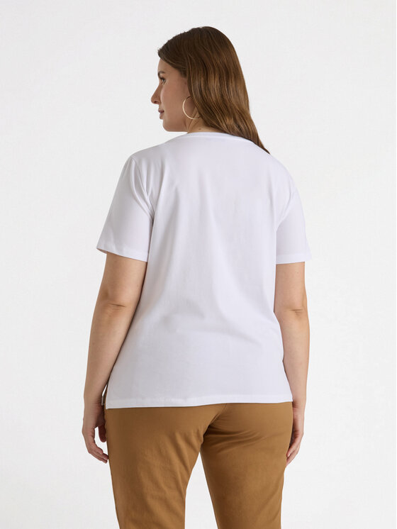 Fiorella Rubino Fiorella Rubino T-Shirt G118L008414N011 Biały Regular Fit
