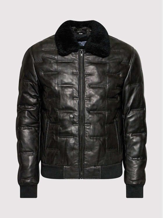 Serge Pariente Serge Pariente Lederjacke Taylor Schwarz Regular Fit