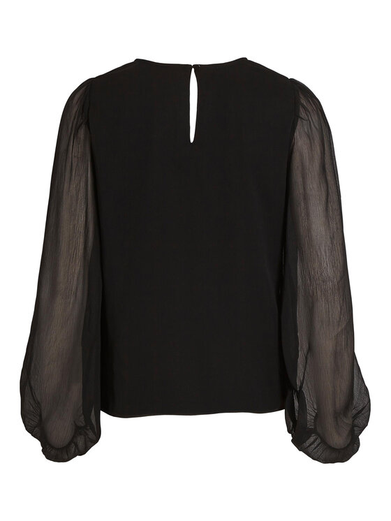 Vila Vila Bluse Falia 14084606 Schwarz Regular Fit