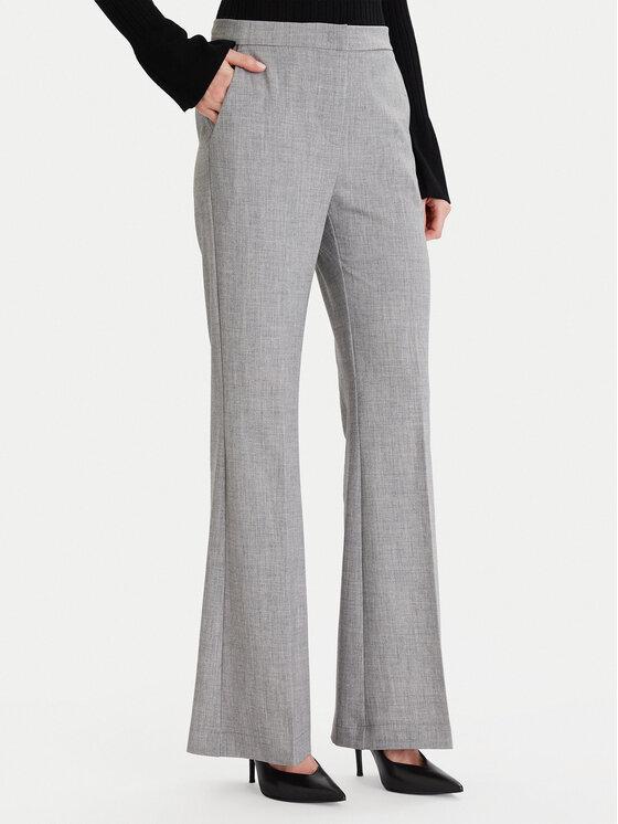 Maryley Maryley Medžiaginės kelnės MARYLEY-25IB587 Pilka Regular Fit