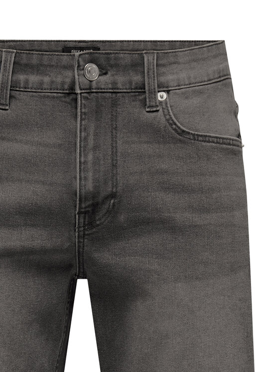 Only & Sons Only & Sons Kratke traperice Weft 22034527 Siva Regular Fit