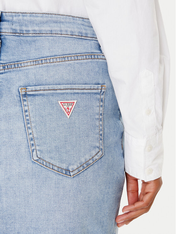 Guess Guess Spódnica jeansowa W5YD1L D5QQ0 Niebieski Regular Fit