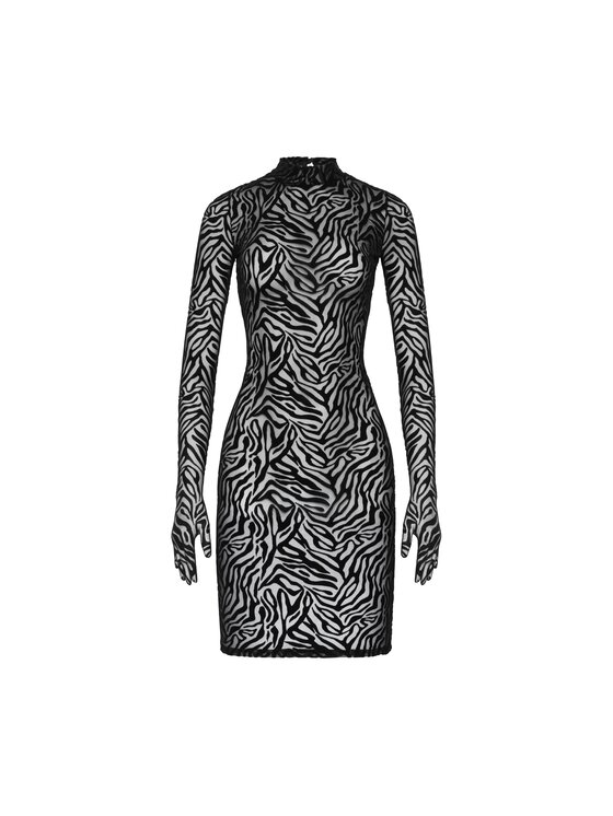Perilla Perilla Sukienka elegancka Sukienka Kourtney Mini Czarny Slim Fit