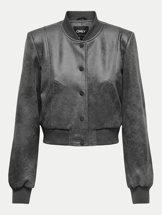ONLY ONLY Giacca in similpelle Paris 15330040 Grigio Regular Fit