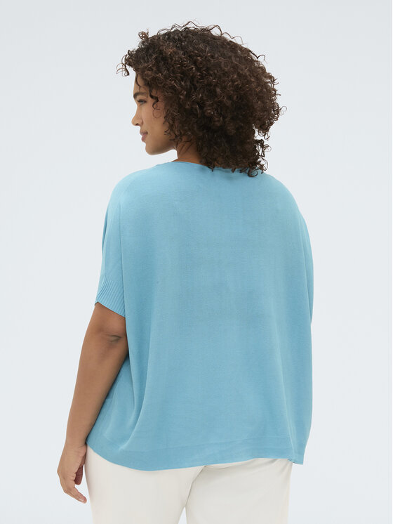 Fiorella Rubino Fiorella Rubino Maglione M250E002272N005 Turchese Boxy Fit