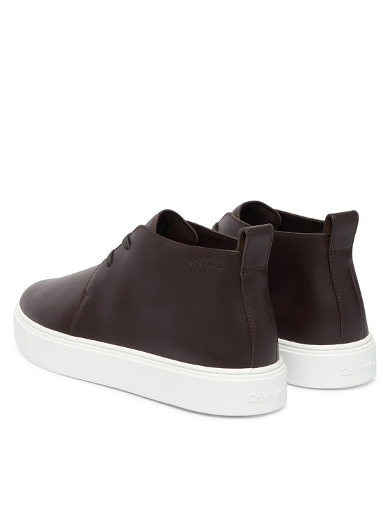 Calvin Klein Calvin Klein Sneakersy Hybrid Clean Cup Mid Boot Lth HM0HM02010 Bordová
