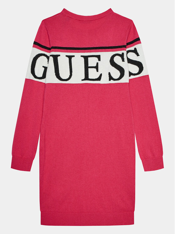 Guess Guess Trikotažinė suknelė J3BK16 Z38B0 Rožinė Regular Fit