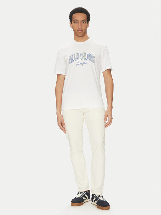 Jack&Jones Jack&Jones Majica Detroit 12268441 Bela Relaxed Fit