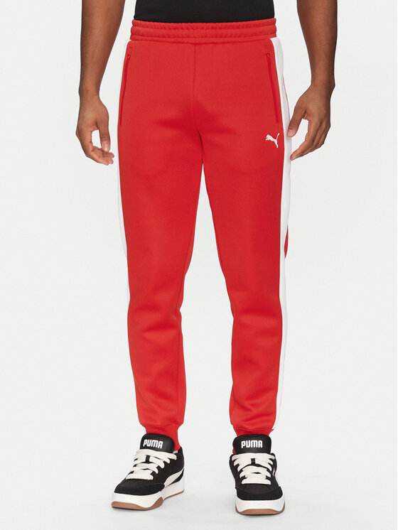 Puma Teplákové nohavice T7 Always On 629588 Červená Regular Fit