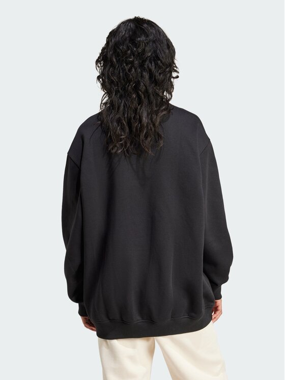 adidas adidas Bluza Essentials Fleece Long Oversized Crew Czarny Oversize