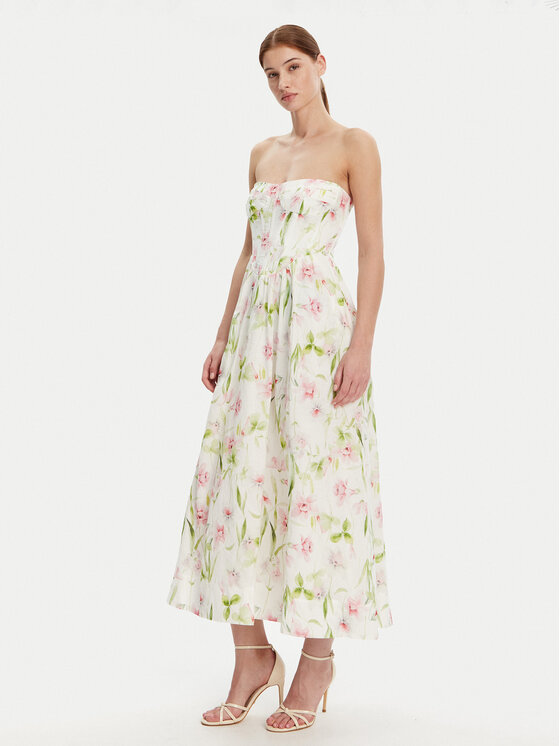 BARDOT BARDOT Sukienka koktajlowa 58164DB3 Biały Regular Fit
