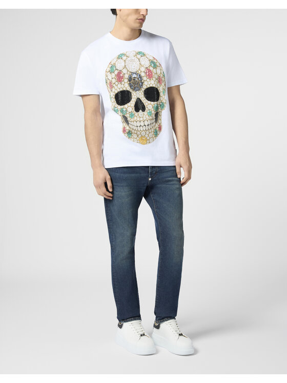 PHILIPP PLEIN PHILIPP PLEIN T-Shirt 30617 Biały Regular Fit