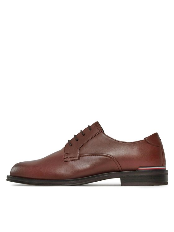 Tommy Hilfiger Tommy Hilfiger Półbuty Core Rwb Hilfiger Lth Shoe FM0FM04867 Brązowy