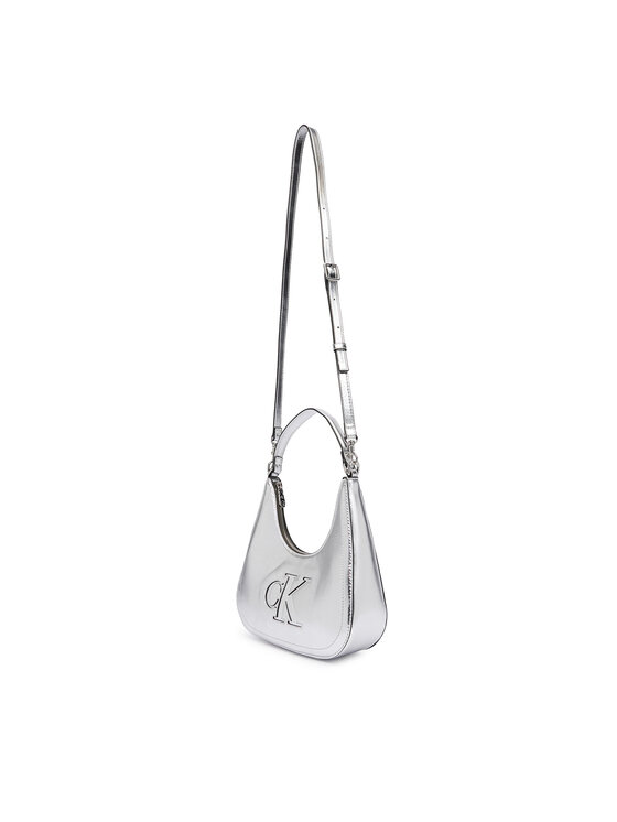 Calvin Klein Calvin Klein Rankinė Bold Ck Outline Mtl Shoulder Bag LV04F3897G Sidabrinė