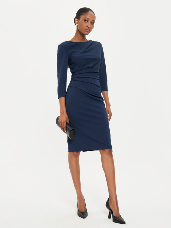 Rinascimento Rinascimento Kokteilinė suknelė CFC0121014003 Tamsiai mėlyna Regular Fit