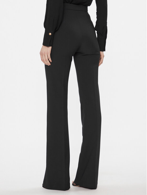 Elisabetta Franchi Elisabetta Franchi Pantaloni din material PA-T15-41E2-V300 Negru Flare Fit