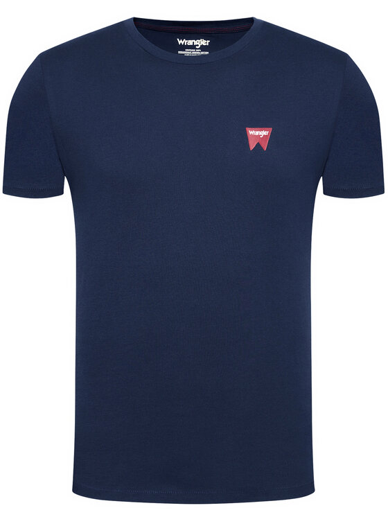 Wrangler Wrangler T-shirt Ss Sing Off Tee W7C07D335 112131601 Blu scuro Regular Fit