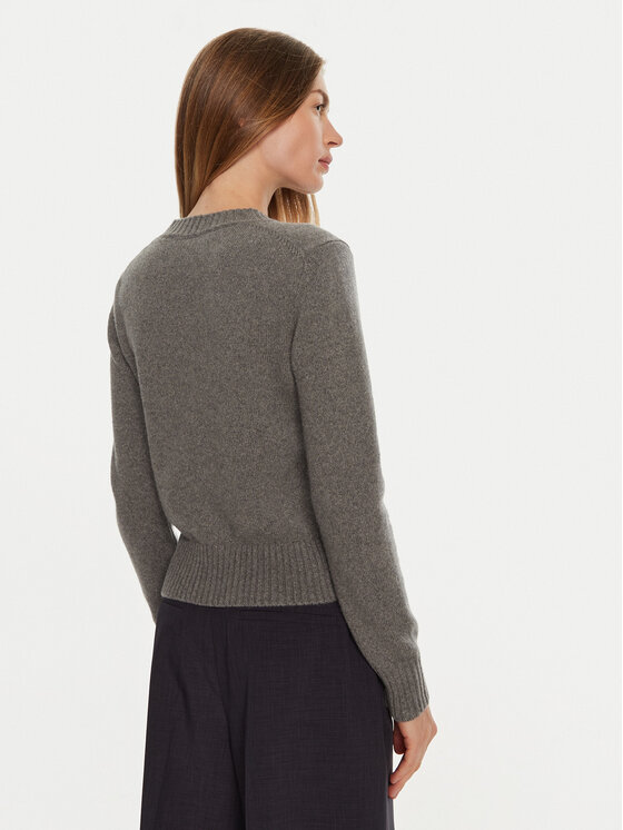 AMI Paris AMI Paris Sweter FKS057005 Szary Regular Fit