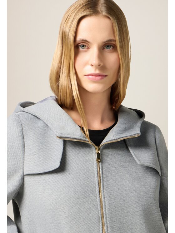 Oltre Oltre Płaszcz zimowy 0086R100496N013 Szary Baggy Fit
