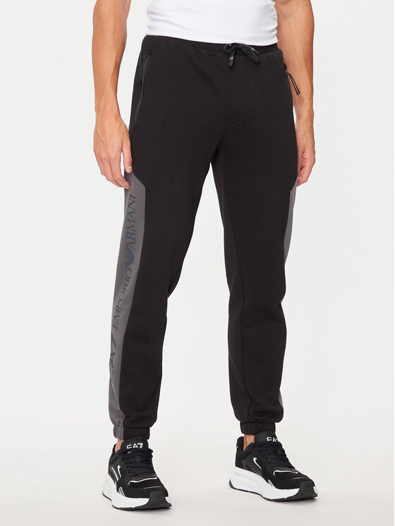 Męskie Spodnie dresowe EA7 Emporio Armani, Rozmiar S, Czarne, 6DPP71 PJVTZ 1200