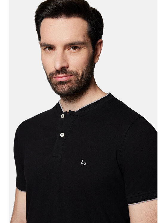 Lancerto Lancerto Polo Robbie PO073124000017 Czarny Regular Fit