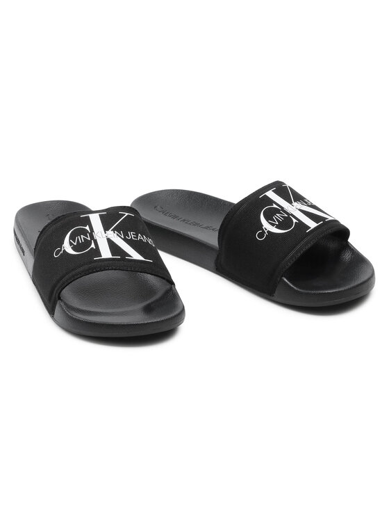 Calvin Klein Jeans Calvin Klein Jeans Šľapky Slide Monogram Co YM0YM00061 Čierna
