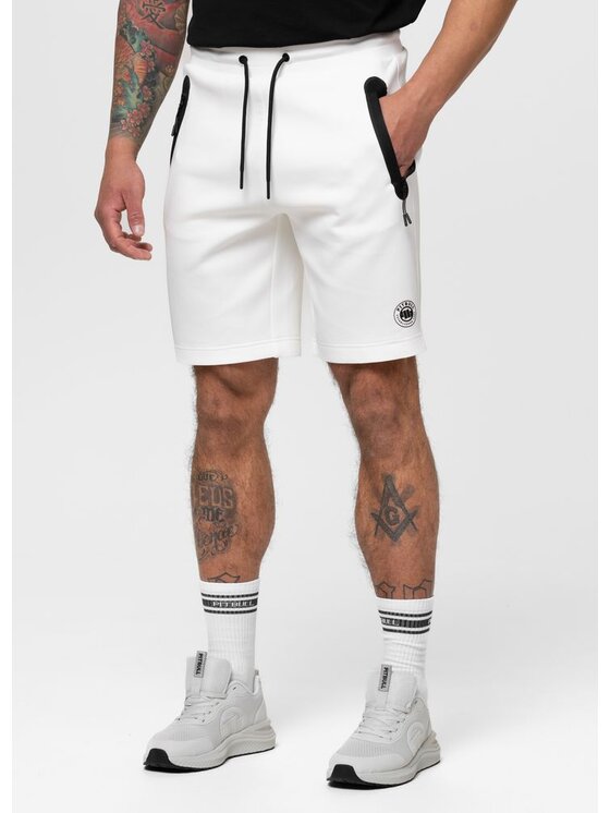 PITBULL PITBULL Szorty materiałowe DOGWOOD Biały Regular Fit