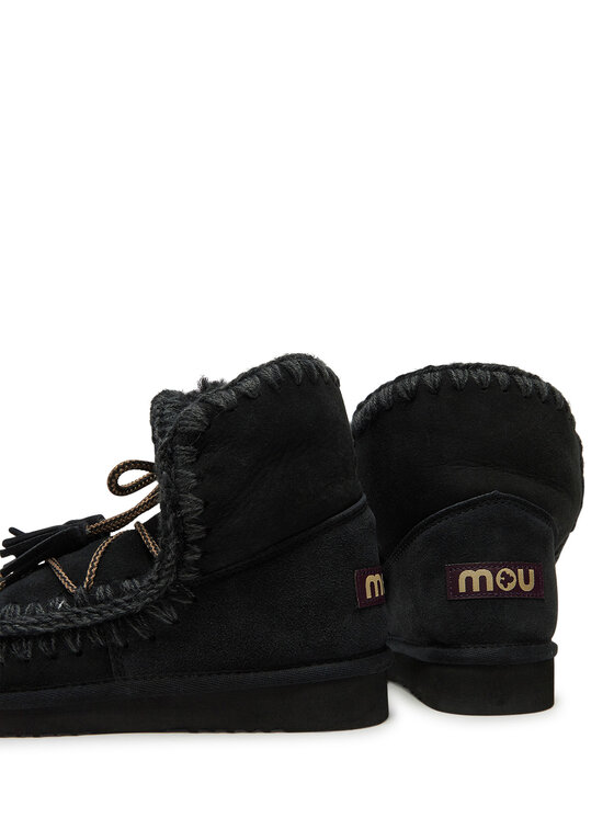 Mou Mou Śniegowce Eskimo Scoubidoo Lace FW101124A Czarny