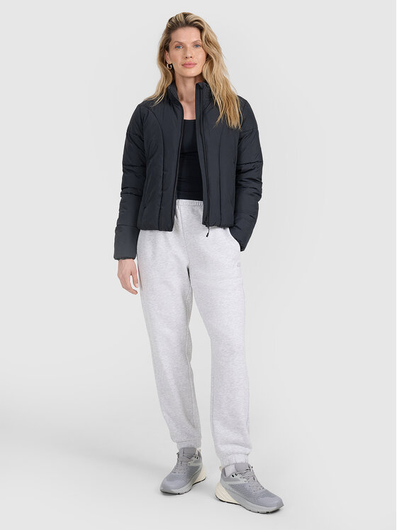 4F 4F Kurtka puchowa MIDSHOP TEXTILE Czarny Slim Fit