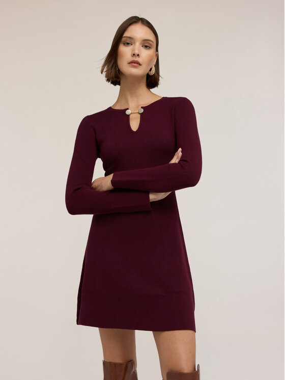 Motivi Motivi Sukienka wieczorowa 7634W001548N036 Bordowy Slim Fit