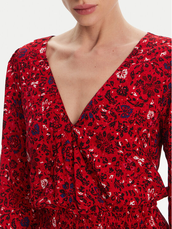 Pepe Jeans Pepe Jeans Každodenné šaty Cecile PL953669 Červená Regular Fit