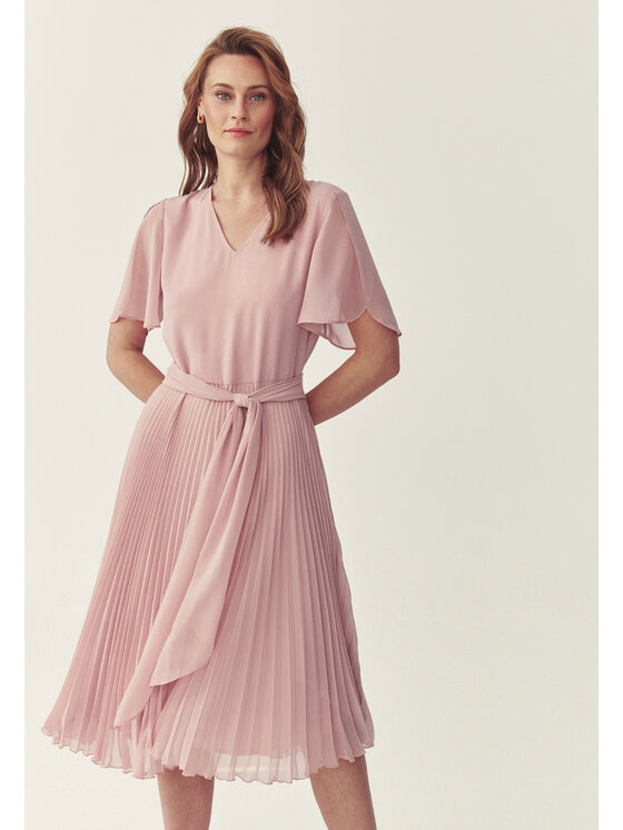 TATUUM TATUUM Sukienka codzienna PLEATA Różowy Flare Fit