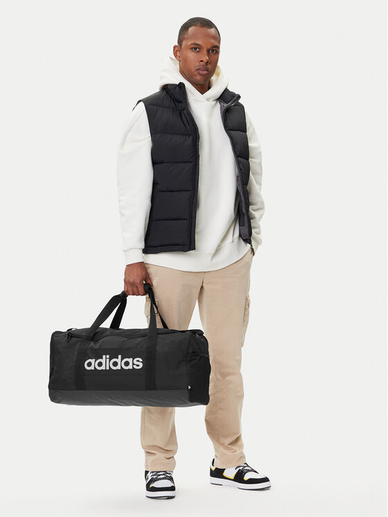 adidas adidas Taška Linear Duffel Medium JD9555 Čierna