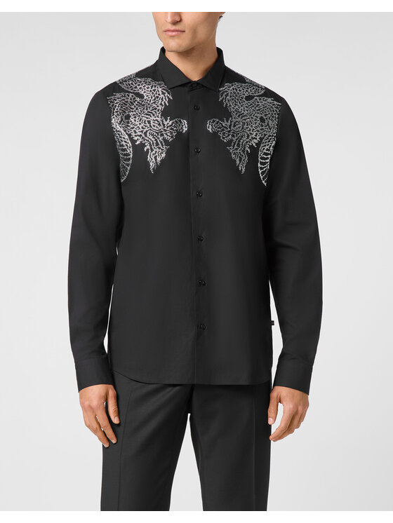 PHILIPP PLEIN PHILIPP PLEIN Camicia 11471 Nero Fitted Fit