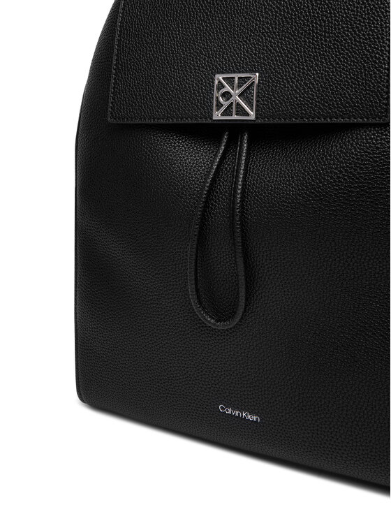 Calvin Klein Calvin Klein Ruksak Emblem Hw Pebble Backpack LV04F3553G Crna