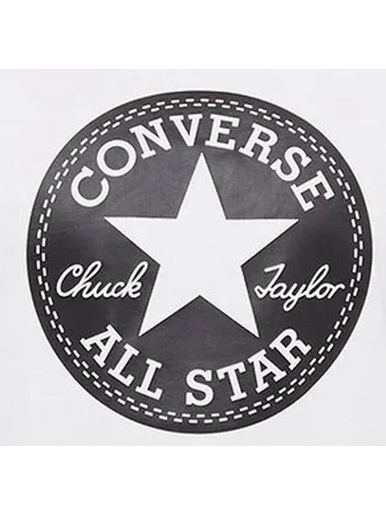 Converse Converse T-Shirt Chuck Taylor Patch Biały Classic Fit