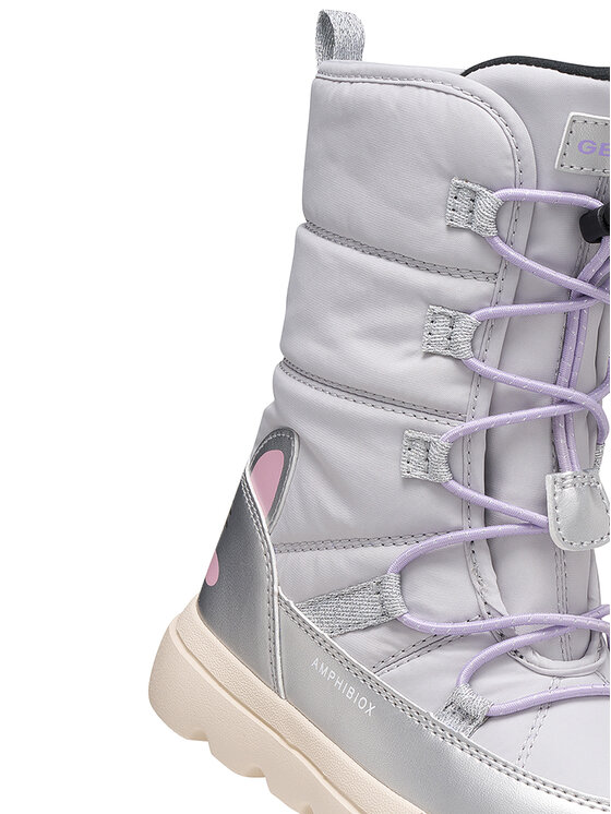Geox Geox Čizme za snijeg J Willaboom Girl B Abx J66HWA 0FUNF C1239 S Svijetlo siva