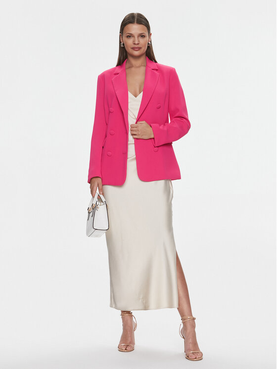 Silvian Heach Silvian Heach Marynarka Trefy GPP24328GC Różowy Regular Fit