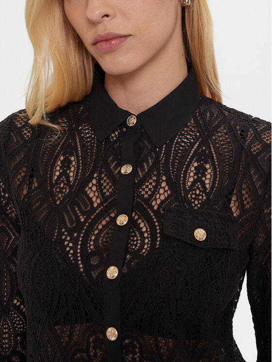 Morgan Morgan Blúz 252-TLILA Fekete Slim Fit