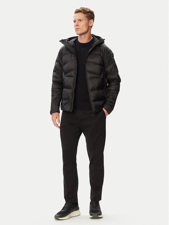 BOSS BOSS Пухено яке OW_Traxeme JT HD 50565211 Черен Regular Fit