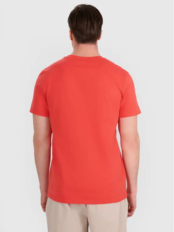 4F 4F T-Shirt 4FWMM00TTSHM2257-062S Czerwony Regular Fit