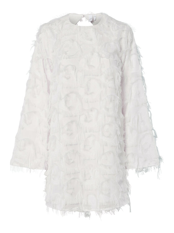 YAS YAS Koktejlové šaty 26038226 Biela Loose Fit