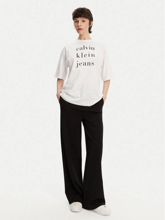 Calvin Klein Jeans Calvin Klein Jeans T-Shirt LV047B827G Bílá Relaxed Fit