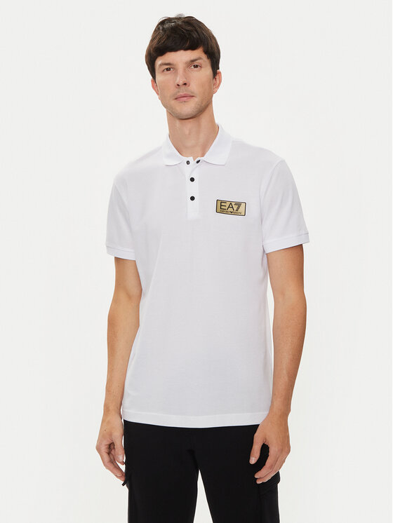 EA7 Emporio Armani Polokošeľa 3DPF02 PJ5AZ 1100 Biela Regular Fit