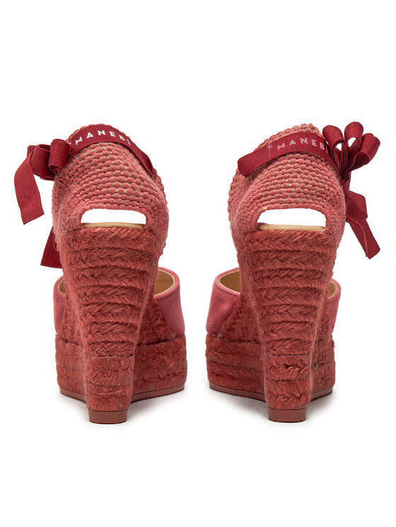 Manebi Manebi Espadrile Hamptons Heart-Shaped Wedge Espadrilles W 2.1 WH Ružičasta