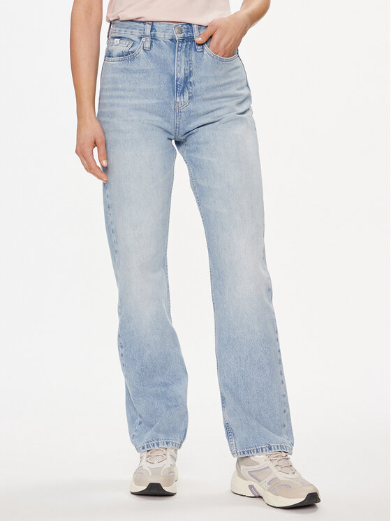 Calvin Klein Jeans Blugi J20J222779 Albastru Straight Fit