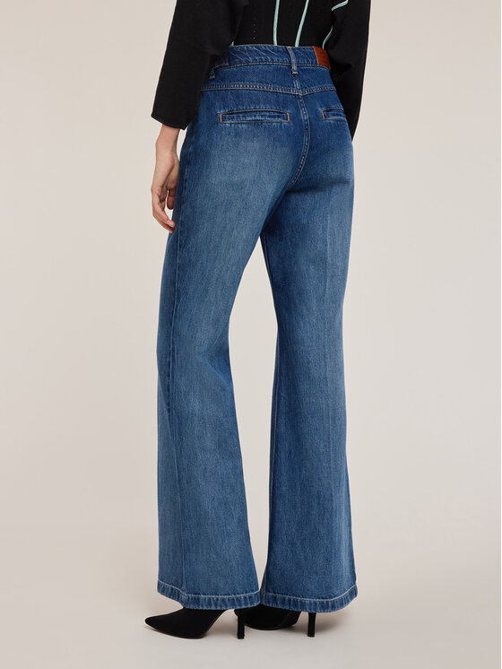 Motivi Motivi Jeansy P542Q003815N024 Niebieski Flare Fit
