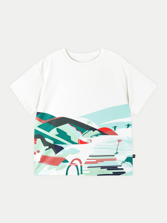 Reima Reima Тишърт Siirtyy 5200353A Бял Regular Fit