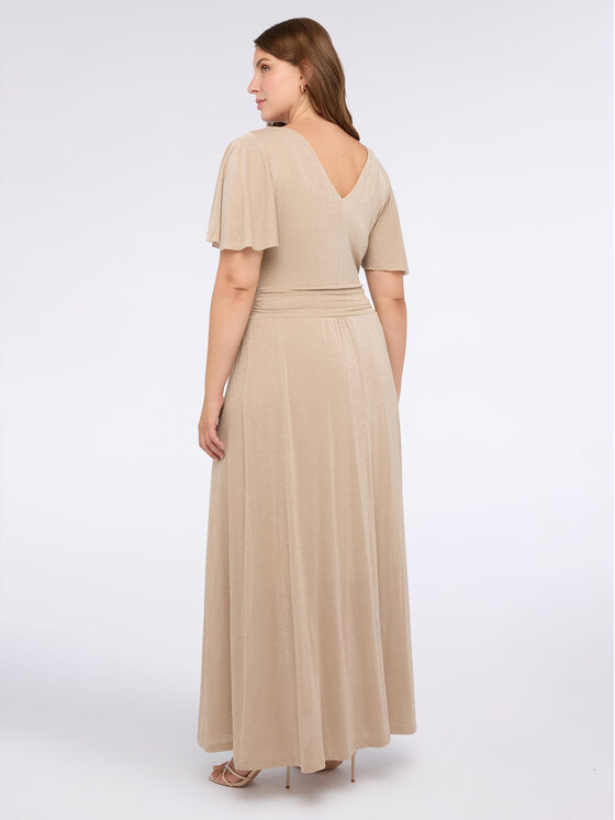 Fiorella Rubino Fiorella Rubino Sukienka wieczorowa 7056T001732N002 Złoty Regular Fit